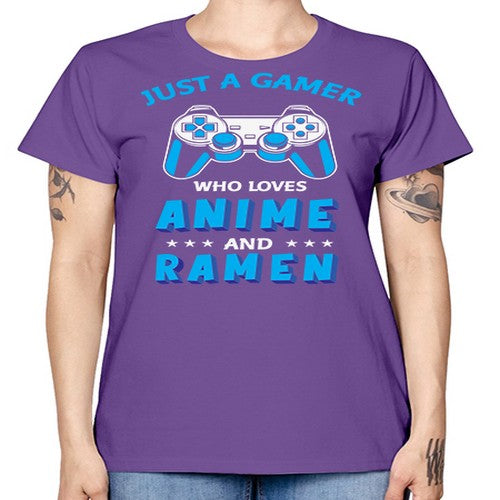 Just A Gamer Who Loves Anime and Ramen 262# - anime -  Missy T-Shirt