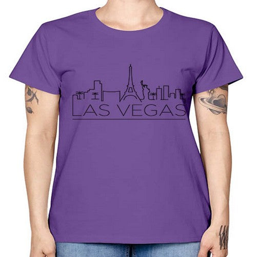 Las Vegas Minimal Skyline 1112# - cities -  Missy T-Shirt