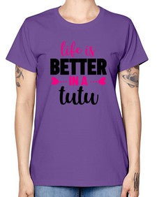 Life is better in a tutu 153# - ballet -  Missy T-Shirt