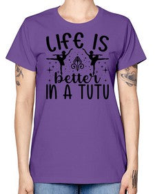 Life is better in a tutu 156# - ballet -  Missy T-Shirt