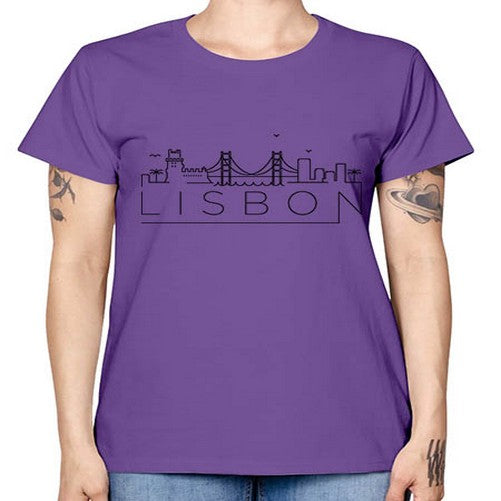 Lisbon Minimal Skyline 1144# - cities -  Missy T-Shirt