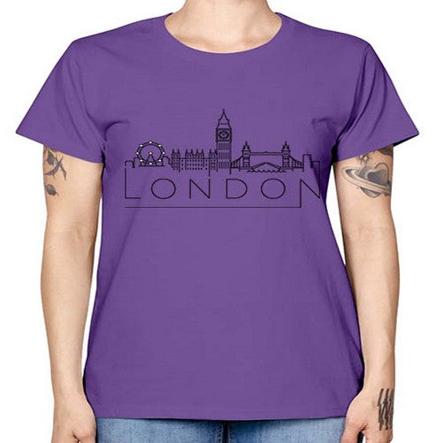 London Minimal Skyline 1155# - cities -  Missy T-Shirt