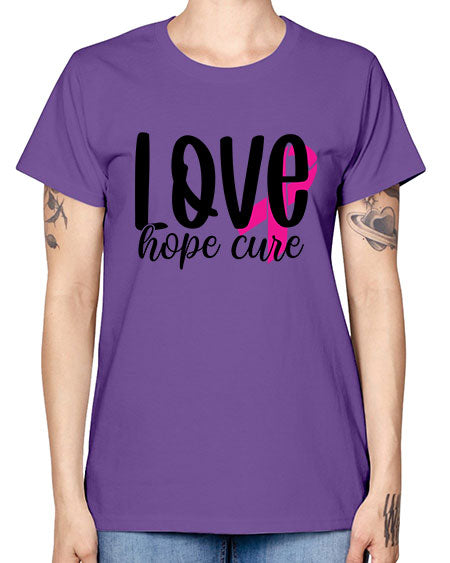 Love Hope Cure 13# - breast cancer -  Missy T-Shirt