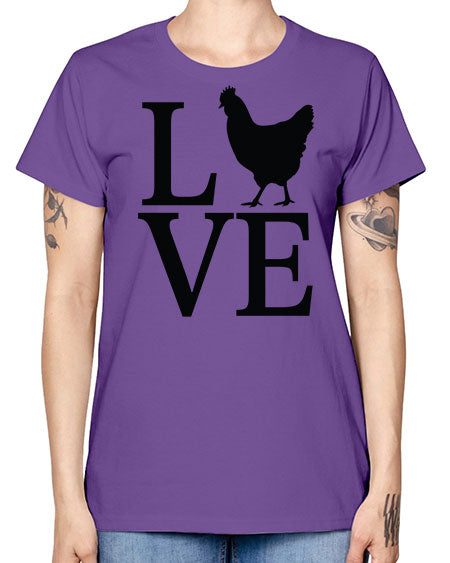 Love - chicken -  Missy T-Shirt