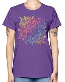 Mandala Teach Love Inspire Rainbow Glitter 762# - mandala -  Missy T-Shirt
