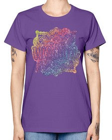 Mandala Wisdom Rainbow Glitter 764# - mandala -  Missy T-Shirt