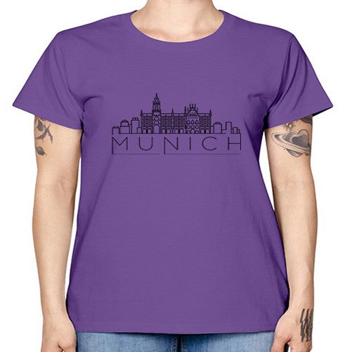 Munich Minimal Skyline 1386# - cities -  Missy T-Shirt