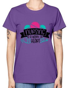 Nursing Is A Work Of Heart Style Style 1270# - nurse -  Missy T-Shirt