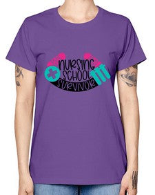 Nursing School Survivor Style Style 1280# - nurse -  Missy T-Shirt