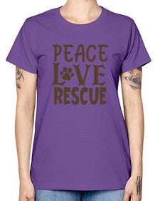 Peace Love Rescue Style 23# - cats -  Missy T-Shirt