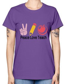 Peace Love Teach 1303# - teacher -  Missy T-Shirt