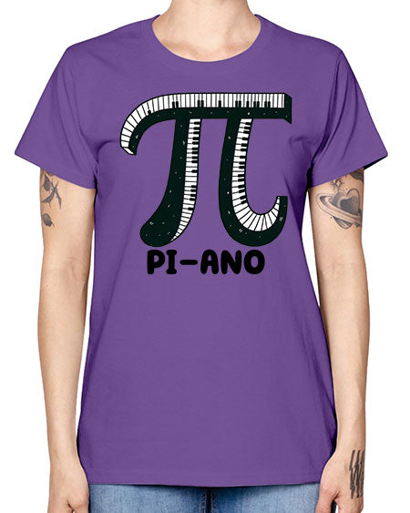 Piano Funny Math Music Sublimation 37# - pi -  Missy T-Shirt