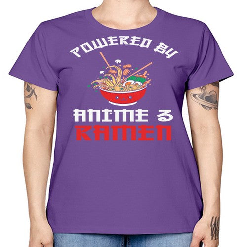 Powered by Anime amp Ramen 275# - anime -  Missy T-Shirt