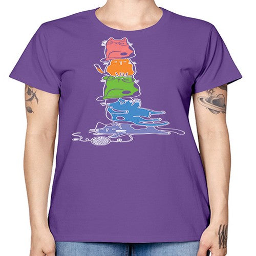 Pride Kawaii Cats Pile Cute Anime 277# - anime -  Missy T-Shirt