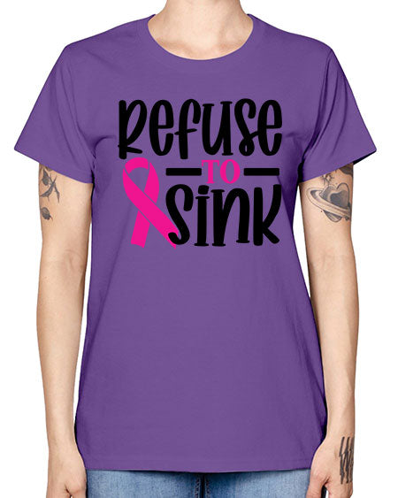 Refuse to Sink 9# - breast cancer -  Missy T-Shirt