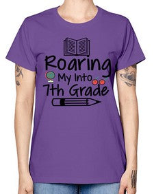 Roaring My Into seventh Grade 763# - seventh grade -  Missy T-Shirt