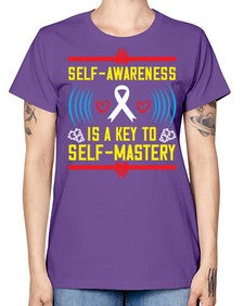 Self wareness is a key to self mastery Style 32# - Self awareness -  Missy T-Shirt