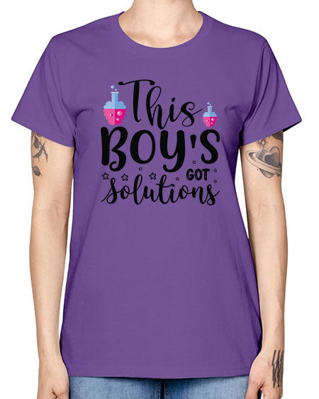 This Boy s Got Solutions 20# - general science -  Missy T-Shirt