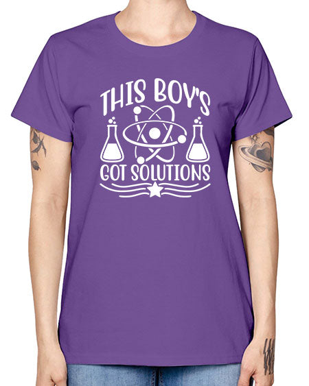 This Boy s Got Solutions 21# - general science -  Missy T-Shirt