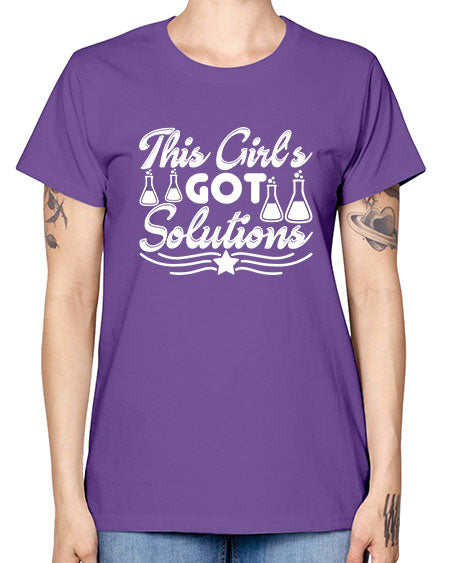 This Girl s Got Solutions 18# - general science -  Missy T-Shirt
