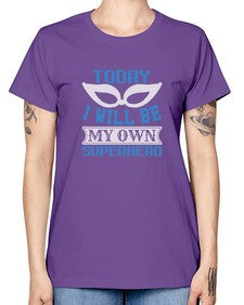 Today i will be my 256# - cartoon super hero -  Missy T-Shirt