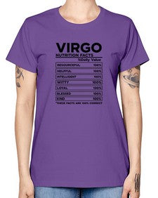 Virgo Nutrition Facts 530# - virgo -  Missy T-Shirt