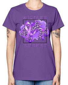 Walk o End AlzheimerS Purple Ribbon 220# - alzheimers -  Missy T-Shirt