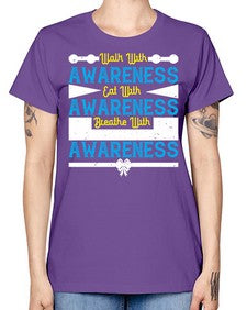 Walk with awareness Eat with awareness Breathe with awareness Style 9# - Self awareness -  Missy T-Shirt