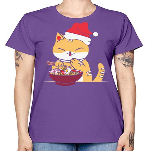 Xmas Kawaii Anime Shiba Inu Eating Ramen 289# - anime -  Missy T-Shirt