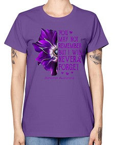 You may not remember but I will never forget alzheimer 223# - alzheimers -  Missy T-Shirt