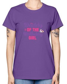 daddy of the birthday girl 90# - unicorn -  Missy T-Shirt