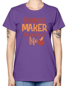 difference maker teacher life 710# - teacher -  Missy T-Shirt