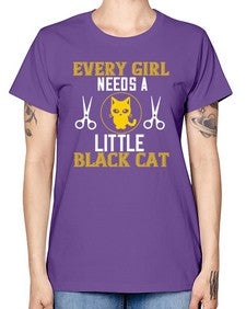 every girl needs alittle black cats Style 48# - cats -  Missy T-Shirt