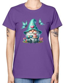 gnome with butterfly 14# - gnome -  Missy T-Shirt