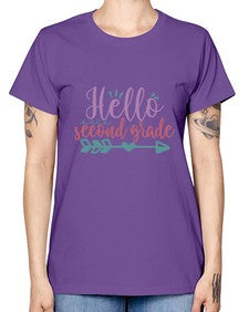 hello second grade 320# - second grade -  Missy T-Shirt