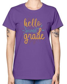 hello second grade 321# - second grade -  Missy T-Shirt