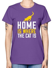 home is where the cat is Style 49# - cats -  Missy T-Shirt