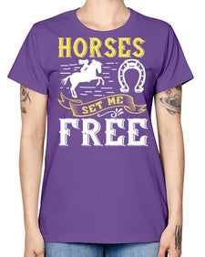 horses set me free Style 39# - horse -  Missy T-Shirt