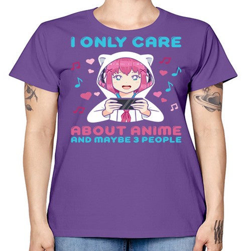 i only care about anime and maybe people234# - anime -  Missy T-Shirt