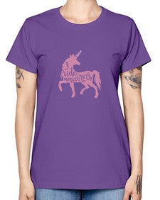 i ride unicorns 188# - unicorn -  Missy T-Shirt