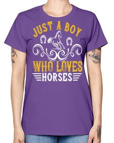 just a boy who loves horses Style 32# - horse -  Missy T-Shirt