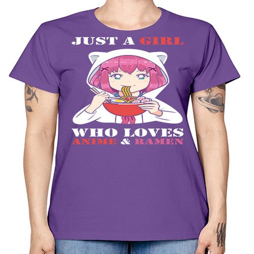 just a girl who loves anime and ramen258# - anime -  Missy T-Shirt