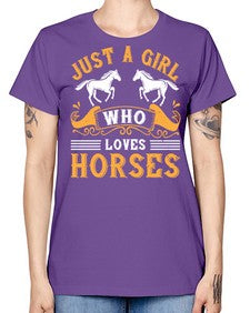 just a girl who loves horses Style 31# - horse -  Missy T-Shirt