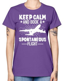 keep calm and book a spontaneous flight  30# - airplane -  Missy T-Shirt
