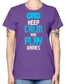 keep calm and play games 133# - video games -  Missy T-Shirt