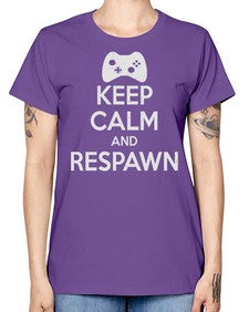 keep calm and respawn 134# - video games -  Missy T-Shirt