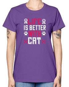 life is better with cat Style 65# - cats -  Missy T-Shirt