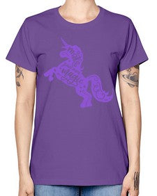 make your own magic colored 283# - unicorn -  Missy T-Shirt