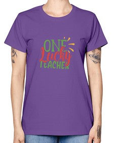 one lucky teacher Style 325# - teacher -  Missy T-Shirt