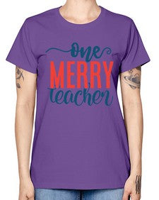 one merry teacher Style 327# - teacher -  Missy T-Shirt